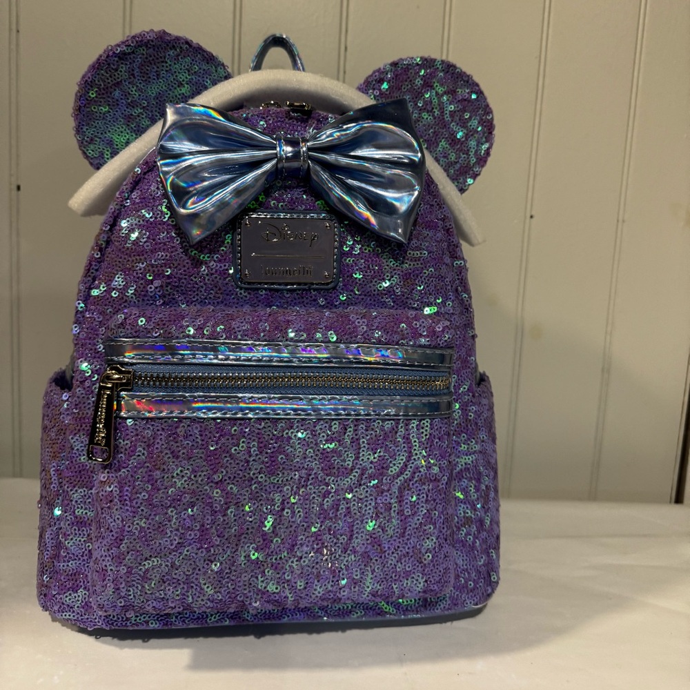 Loungefly Celebration Minnie Mouse Sequin Backpack